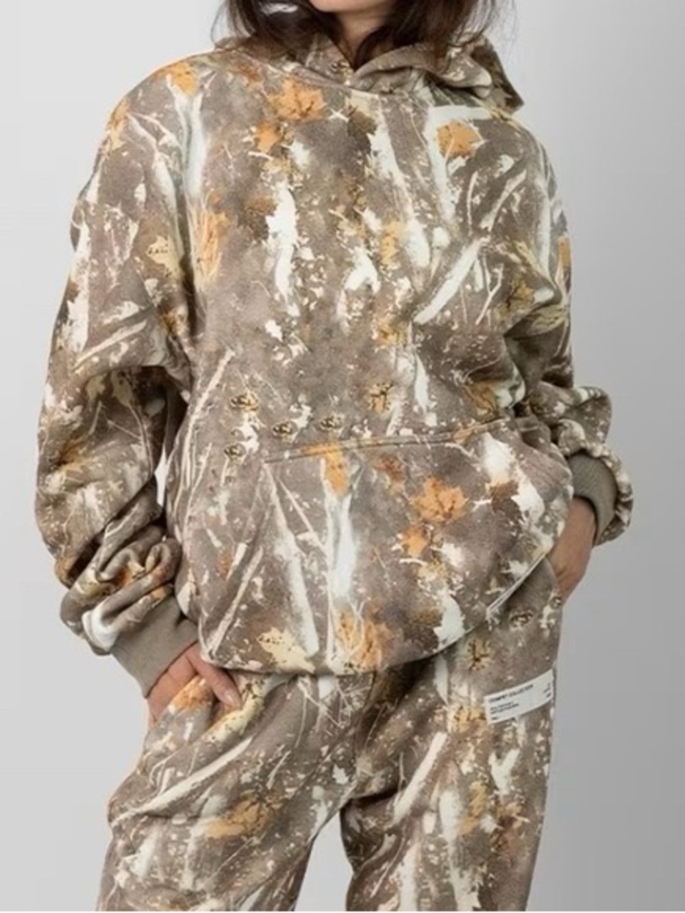 Comfrt Oversized Hoodie Camouflage Pattern Size Large